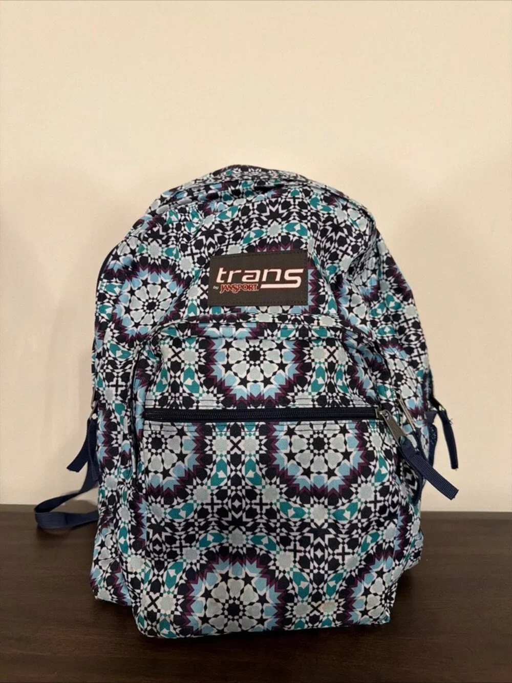 TranSport by JanSport Backpack Navy Moonshine Moroccan Pattern Stylish Read